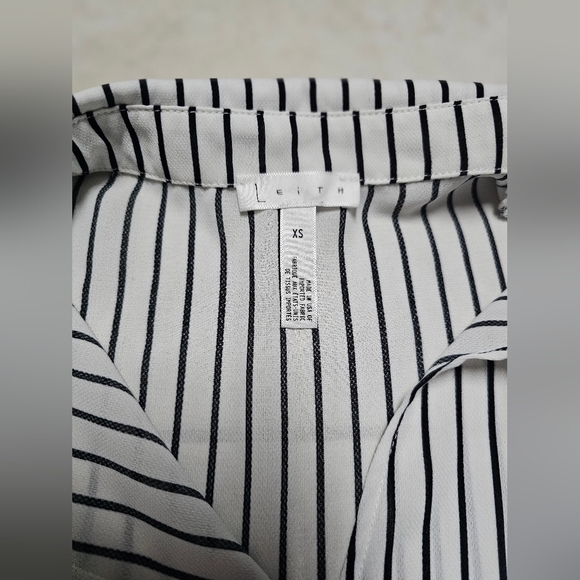 Leith stripe high low blouse top shirt xs - Picture 3 of 4